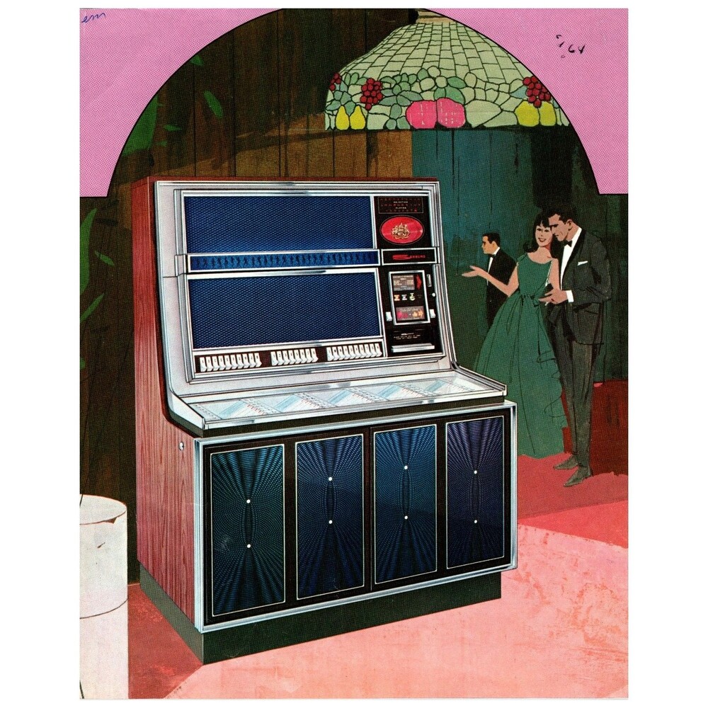 Vintage Seeburg The New Gem Phonograph Jukebox Sales Flyer MCM